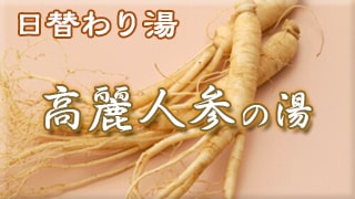 高麗人参の湯