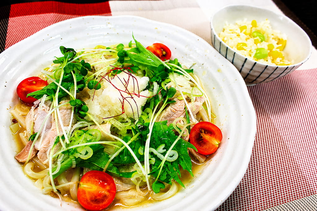 冷し豚しゃぶサラダうどん
