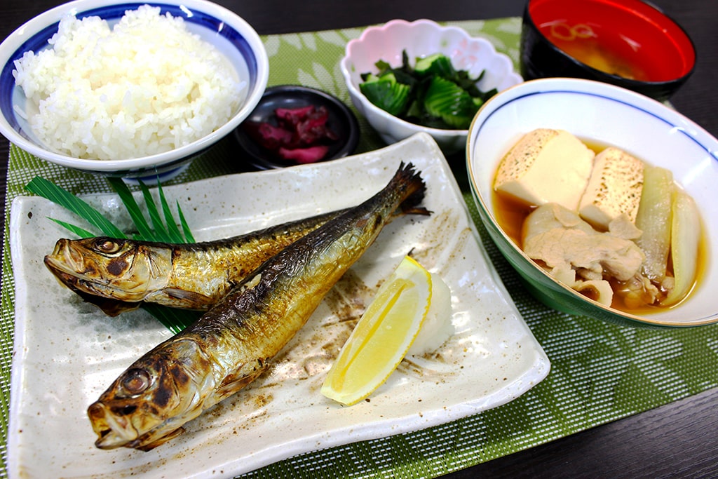 真鰯の丸干し定食