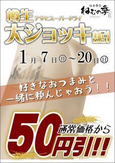 生ビール大ジョッキ割